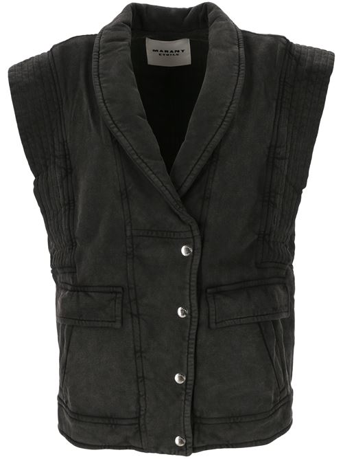 Gilet imbottito nero sbiadito MARANT ETOILE | VE0345FAB1M02E02FK